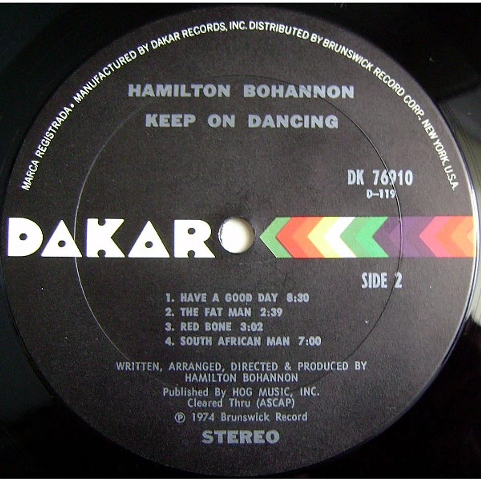 Hamilton Bohannon - Keep On Dancin'