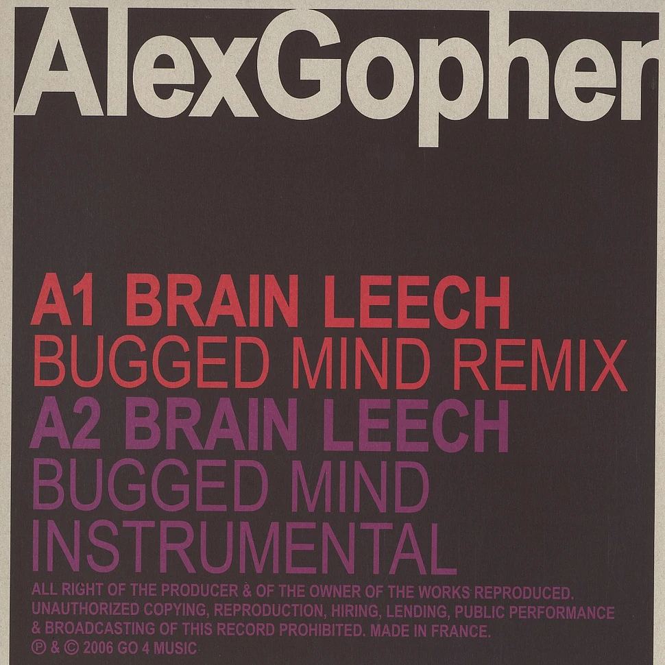 Alex Gopher - Brain leech Bugged Mind remix