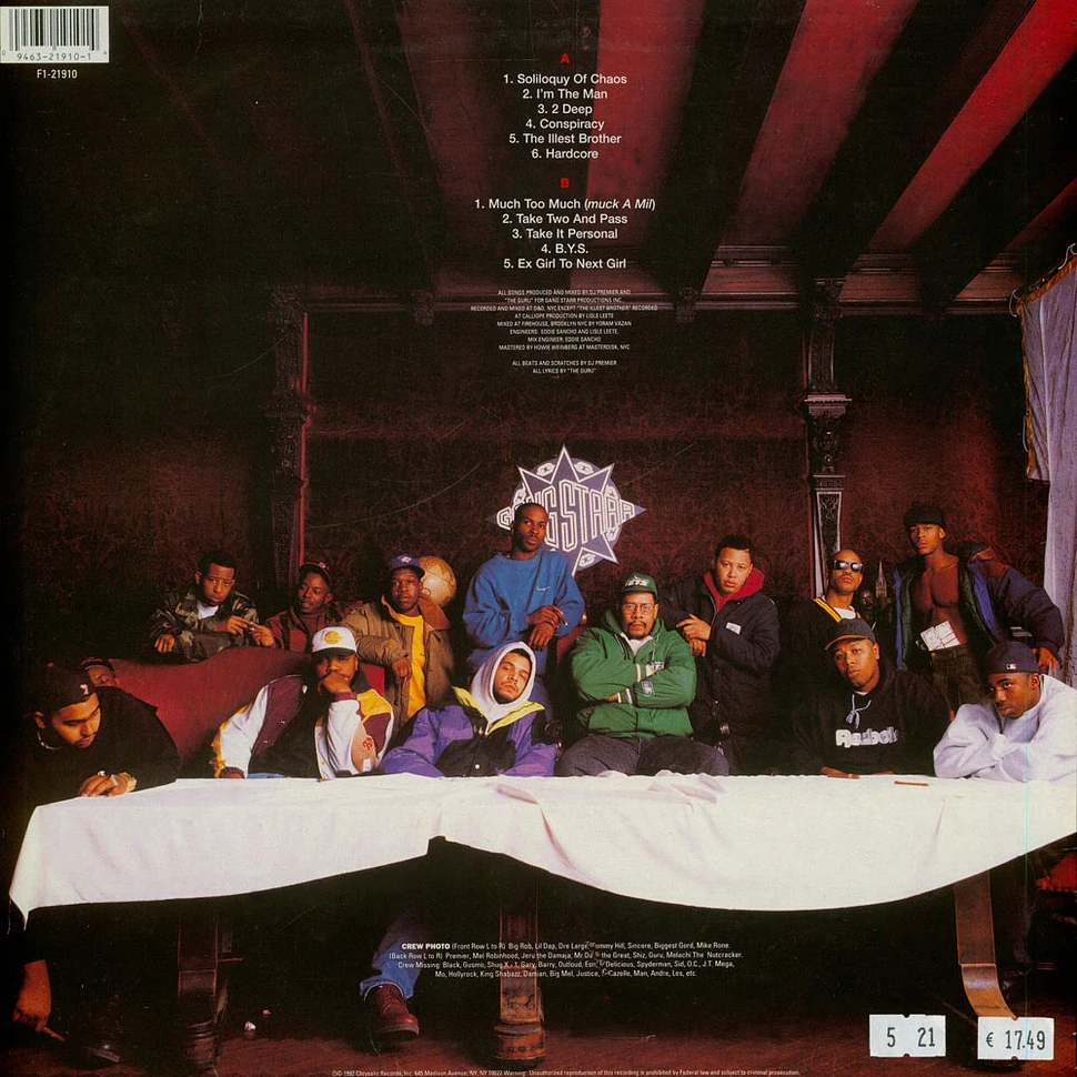 Gang Starr - Daily Operation - Vinyl LP - 1992 - US - Original | HHV