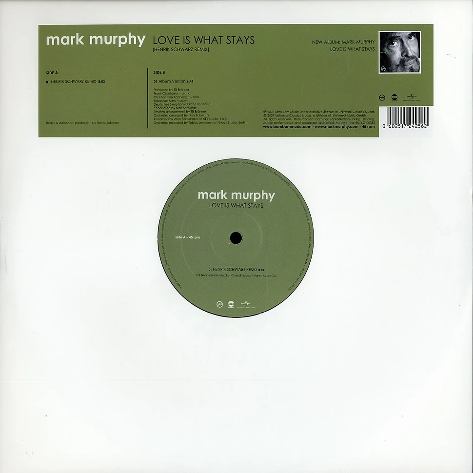 Mark Murphy - Love Is What Stays Henrik Schwarz Remix