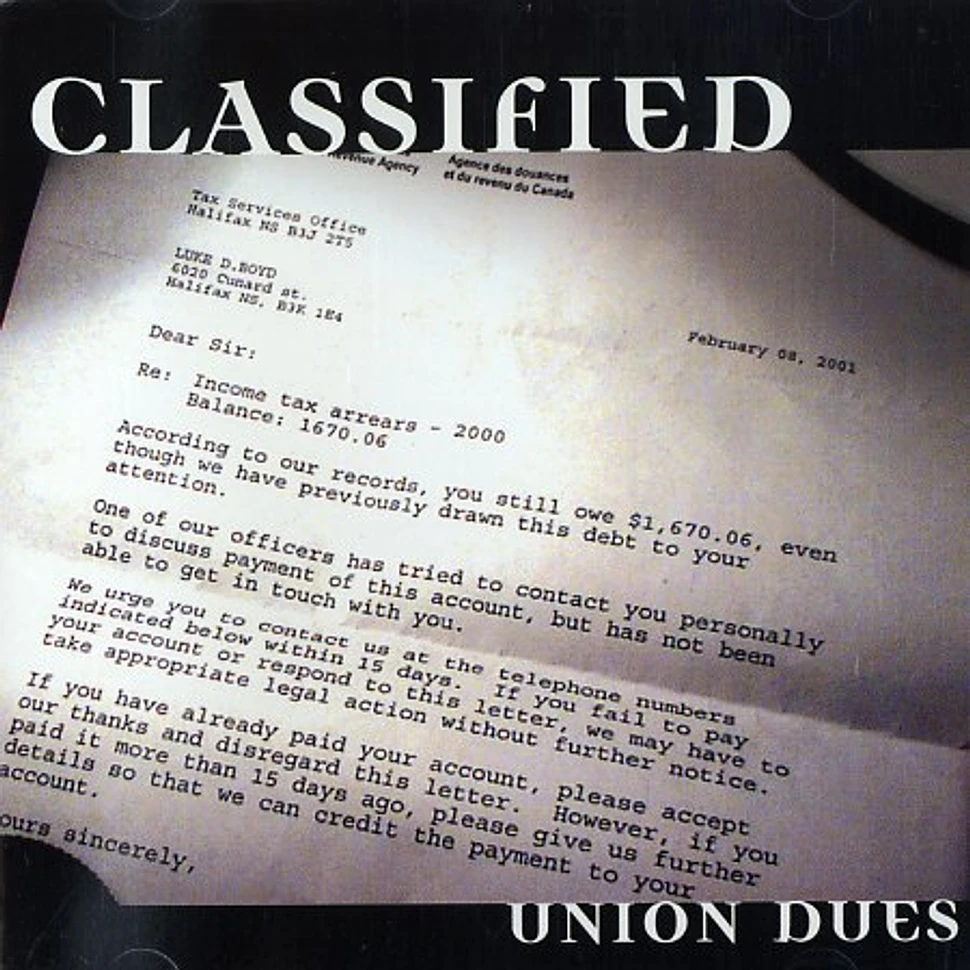 Classified - Union dues