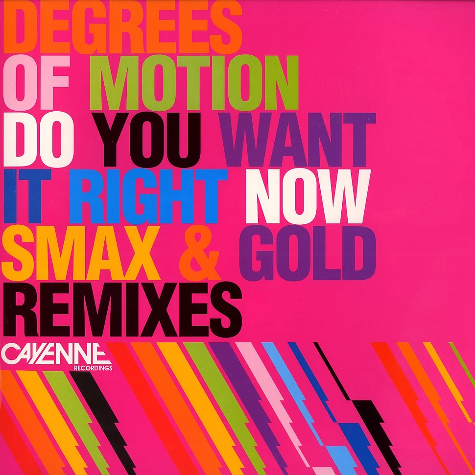 Degrees Of Motion - Do you want it right now remixes part 1