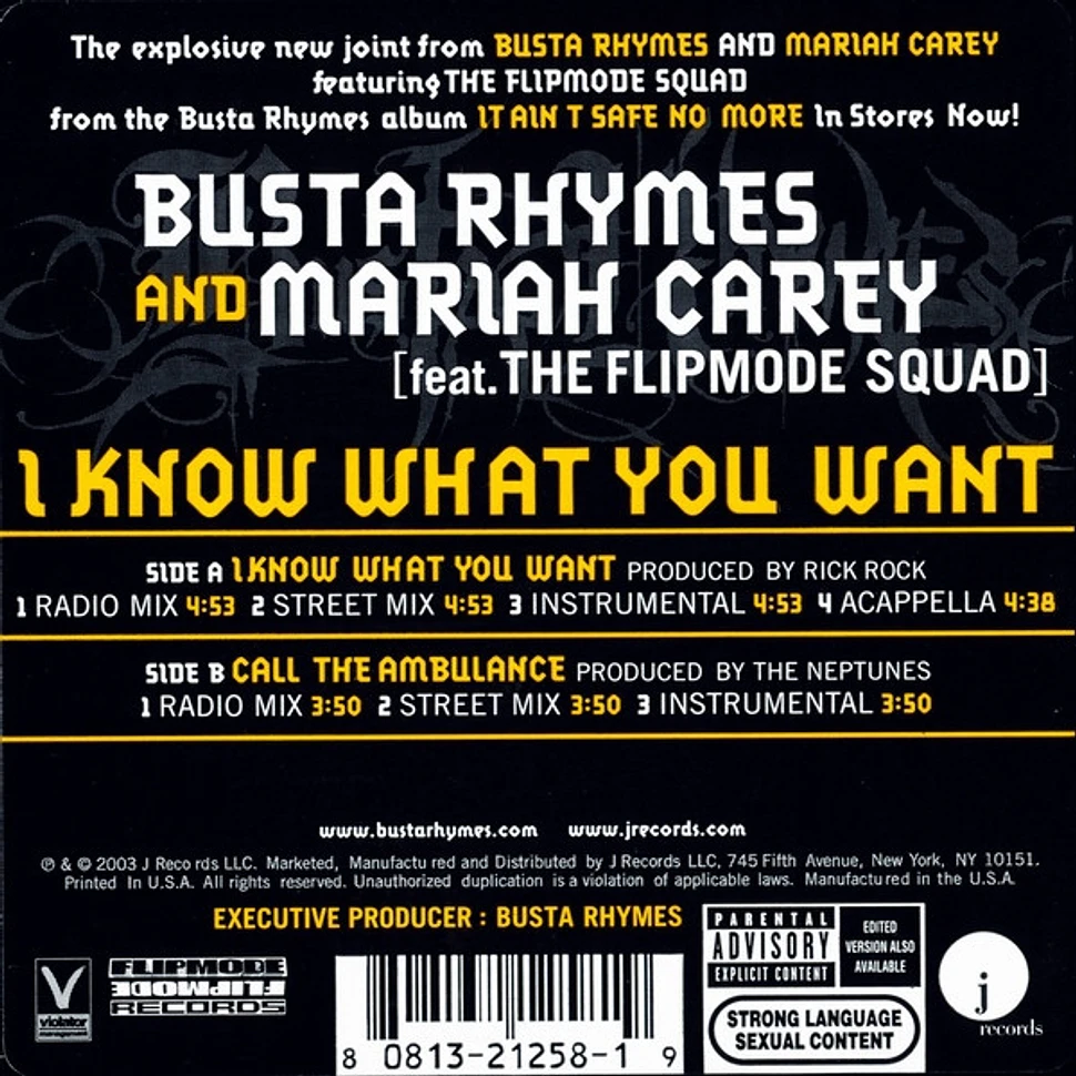 Busta Rhymes And Mariah Carey Feat. Flipmode Squad - I Know What You Want