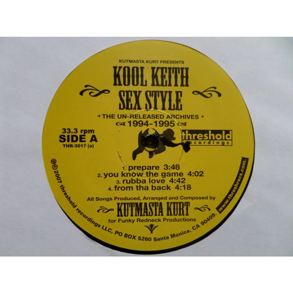 Kut Masta Kurt Presents Kool Keith - Sex Style (The Un-Released Archives)
