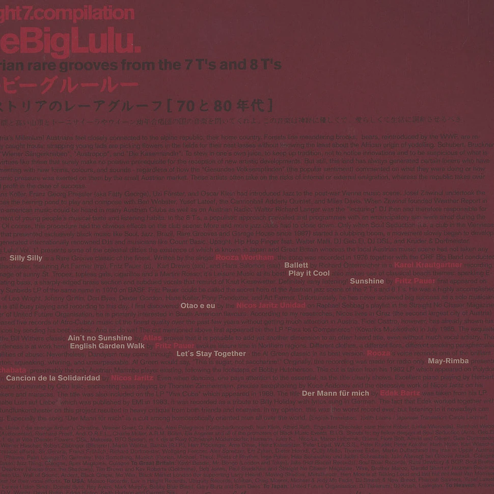 Uptight 7 presents - The big lulu