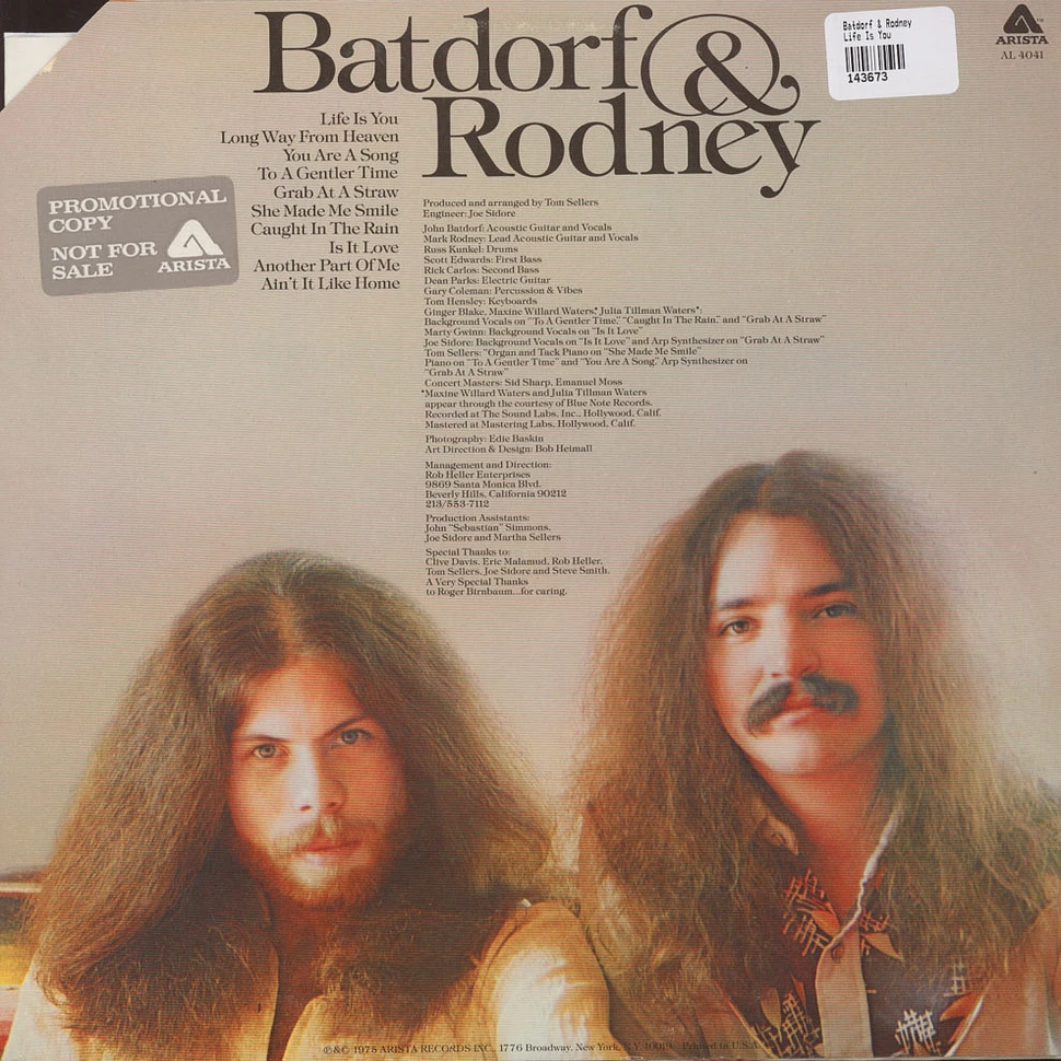Batdorf & Rodney - Life Is You