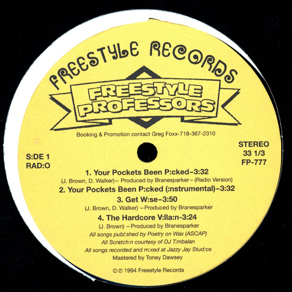 Freestyle Professors - Your pockets been packed