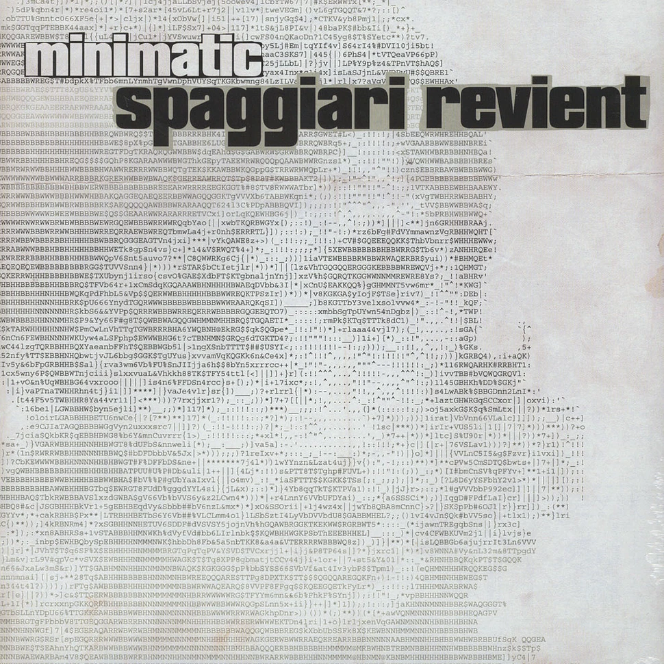 Minimatic - Spaggiari Revient EP