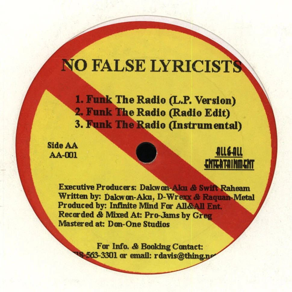 No False Lyricists - Who ever thought