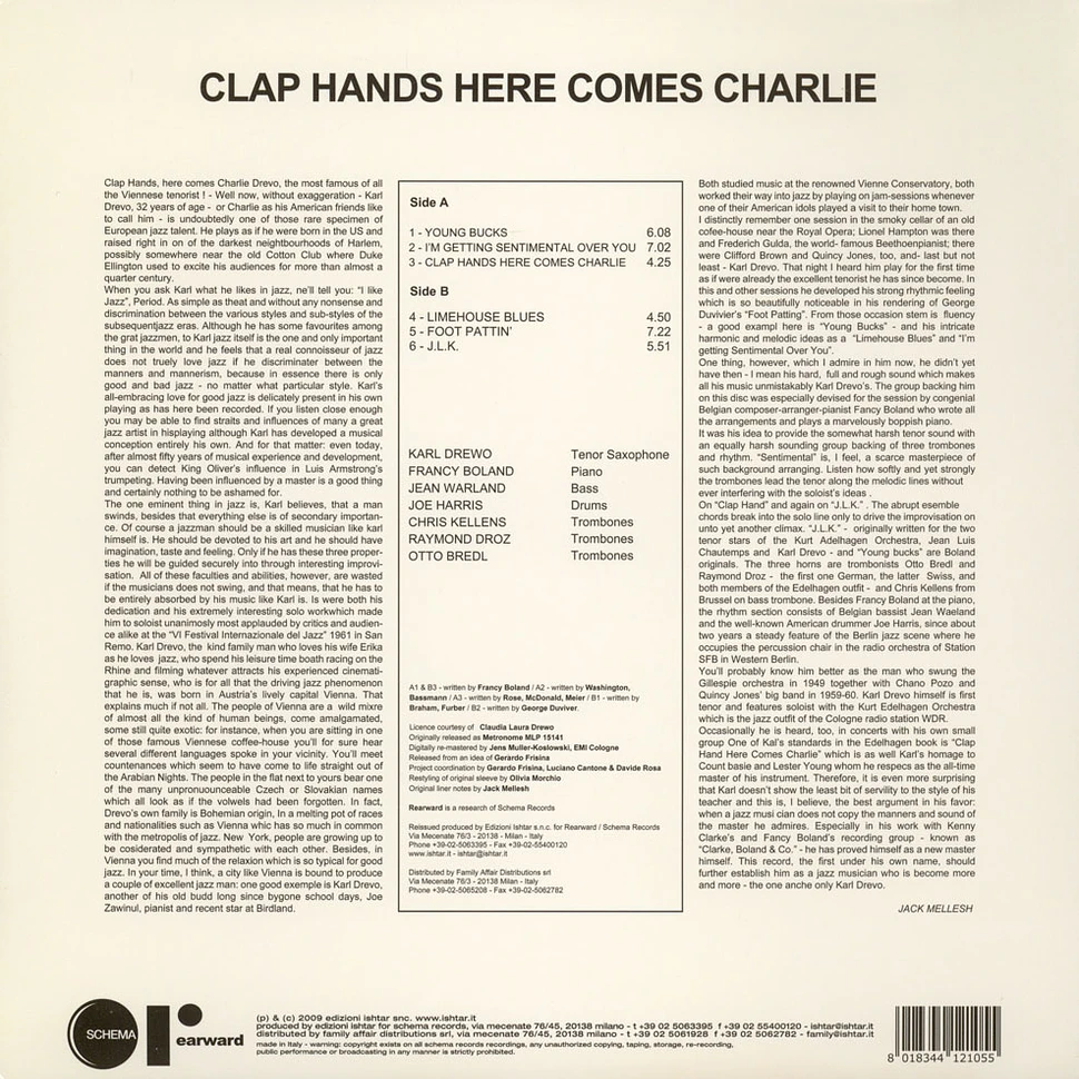 Karl Drewo Meets Francy Boland - Clap hands here comes Charlie