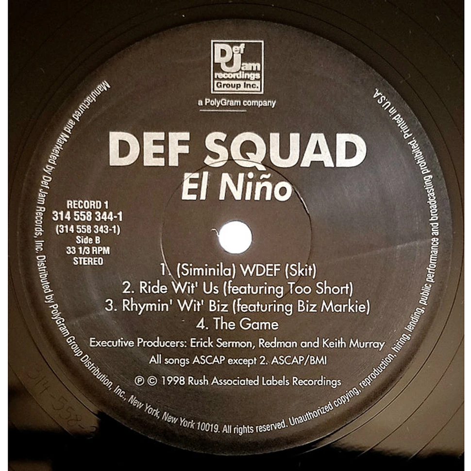 Def Squad - El Niño - Vinyl 2LP - 1998 - US - Original | HHV