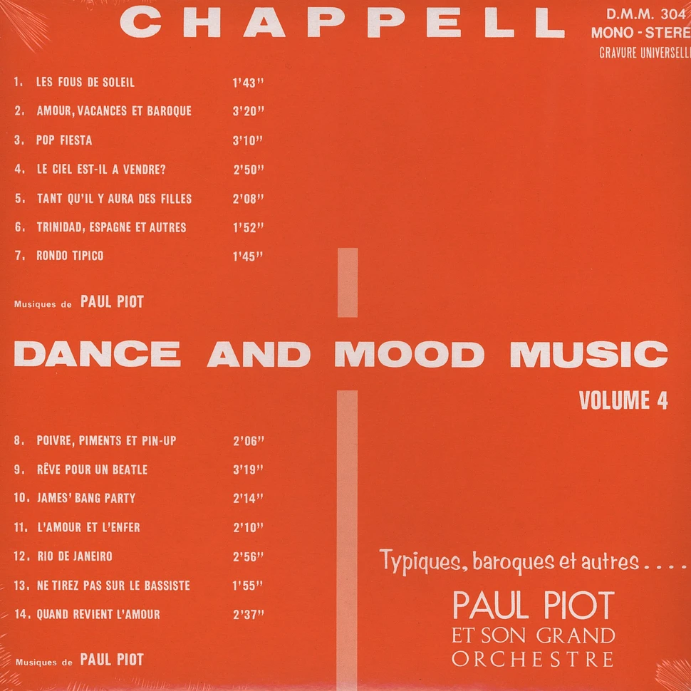 Paul Piot Et Son Grand Orchestre - Dance and Mood Music Volume 4