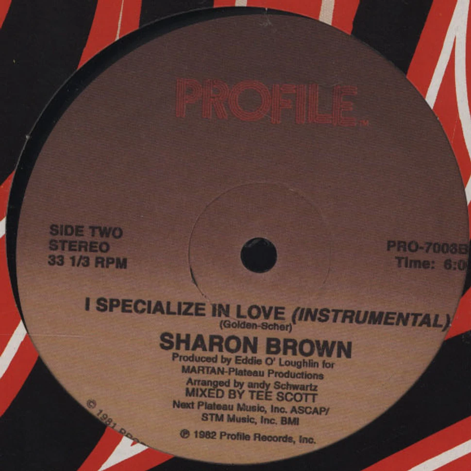 Sharon Brown - I Specialize In Love