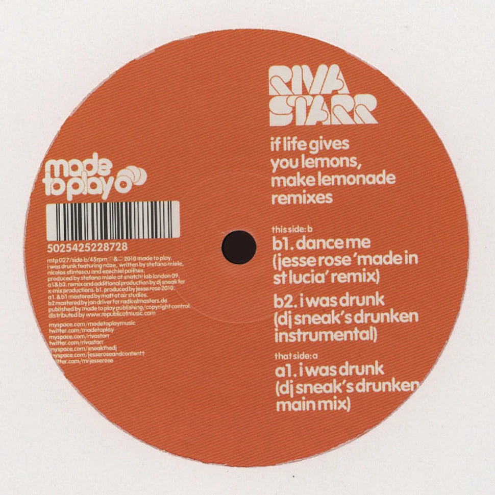 Riva Starr - If Life Gives You Lemons, Make Lemonade Remixes