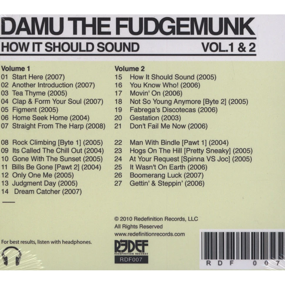 Damu The Fudgemunk - How It Should Sound Volume 1 & 2 HHV Bundle