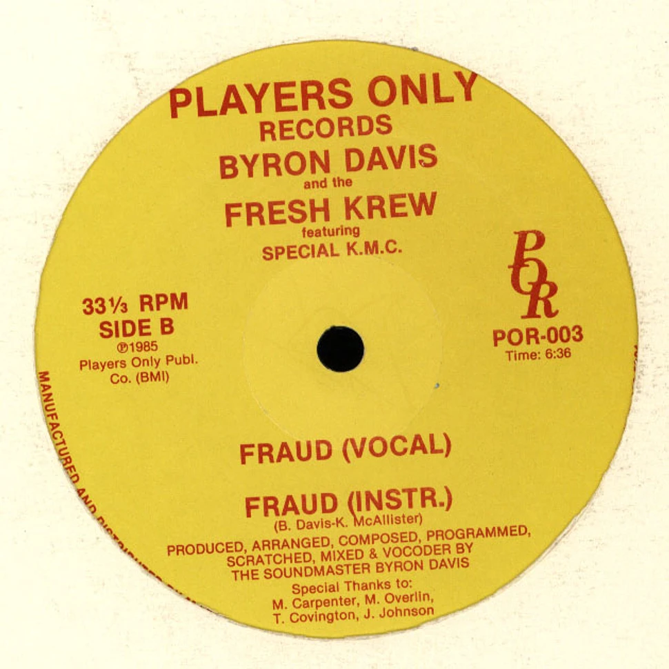 Byron Davis & The Fresh Krew Featuring Special K.M.C. - My Hands Are Quicker Than The Eye