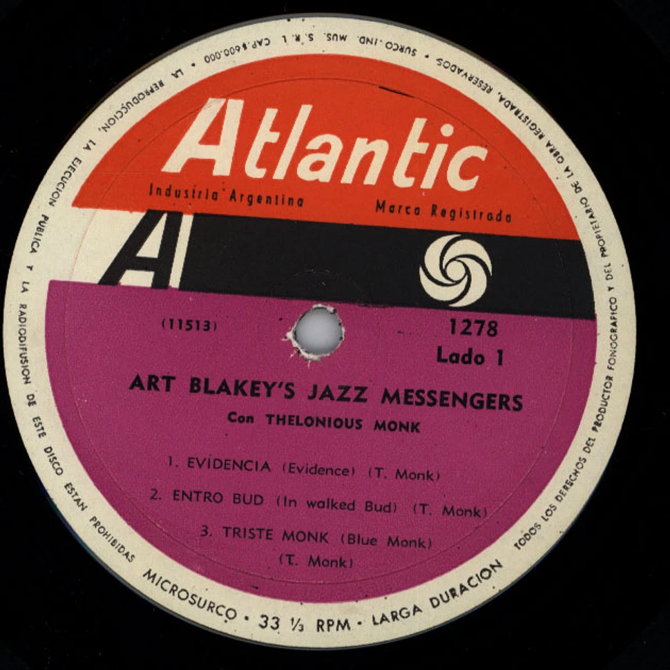 Art Blakey & The Jazz Messengers With Thelonious Monk - Art Blakey & The Jazz Messengers Con Thelonious Monk
