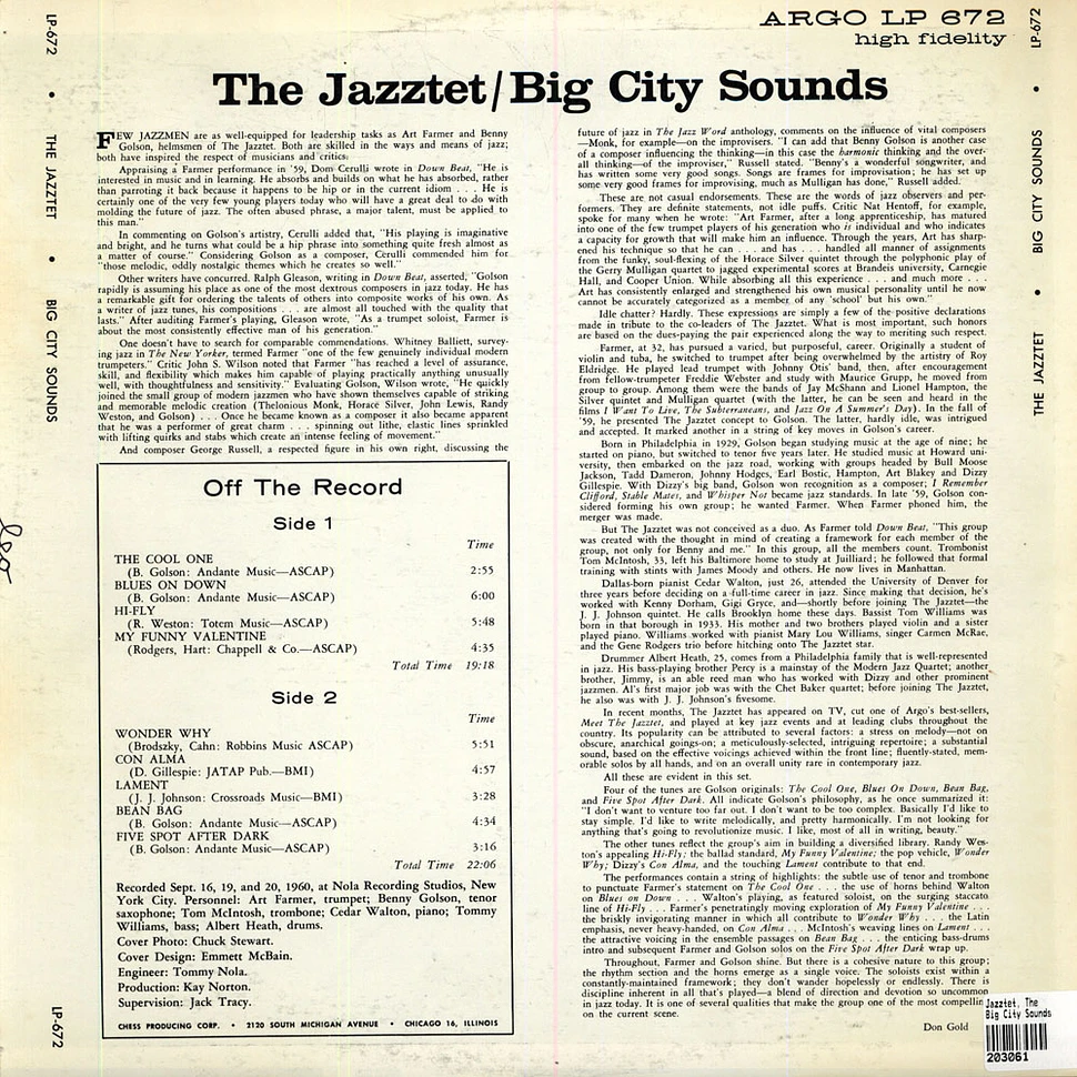 The Jazztet - Big City Sounds