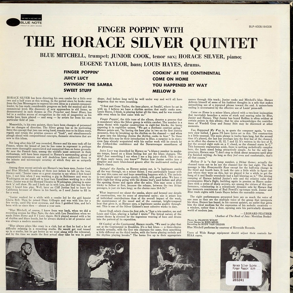 The Horace Silver Quintet - Finger Poppin' With The Horace Silver Quintet