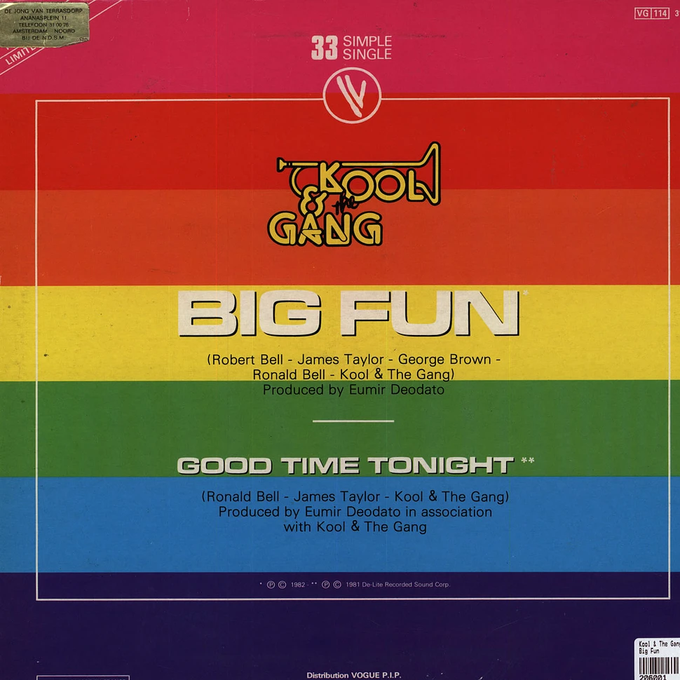 Kool & The Gang - Big Fun / Good Time Tonight