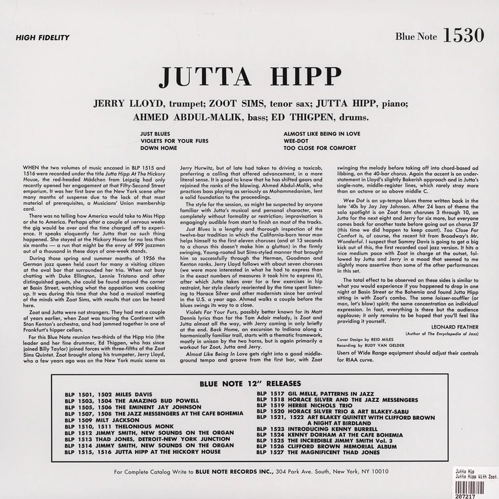 Jutta Hipp - Jutta Hipp With Zoot Sims