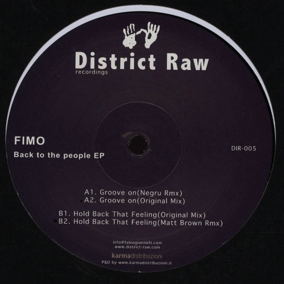 Fimo - Back To The People EP