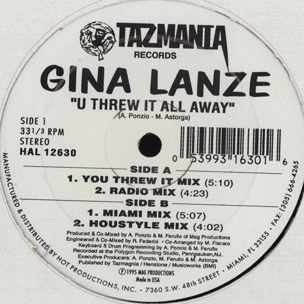 Gina Lanze - U threw it all away