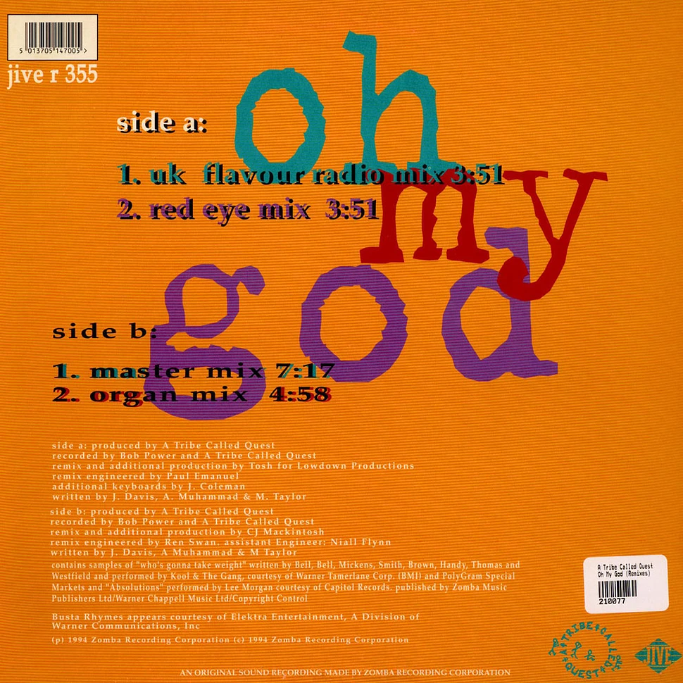 A Tribe Called Quest - Oh My God (Remixes)