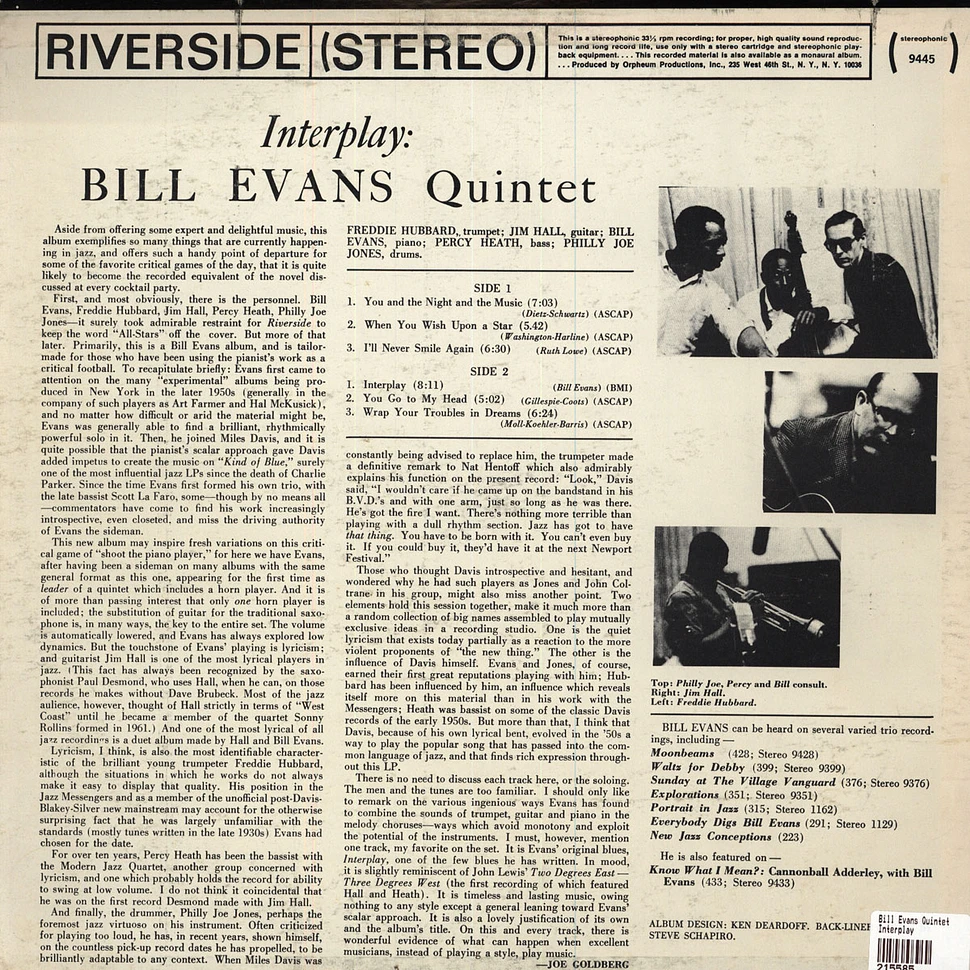 Bill Evans Quintet - Interplay