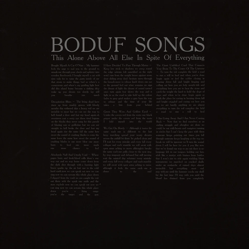 Boduf Songs - This Alone Above All Else In Spite Of Everything
