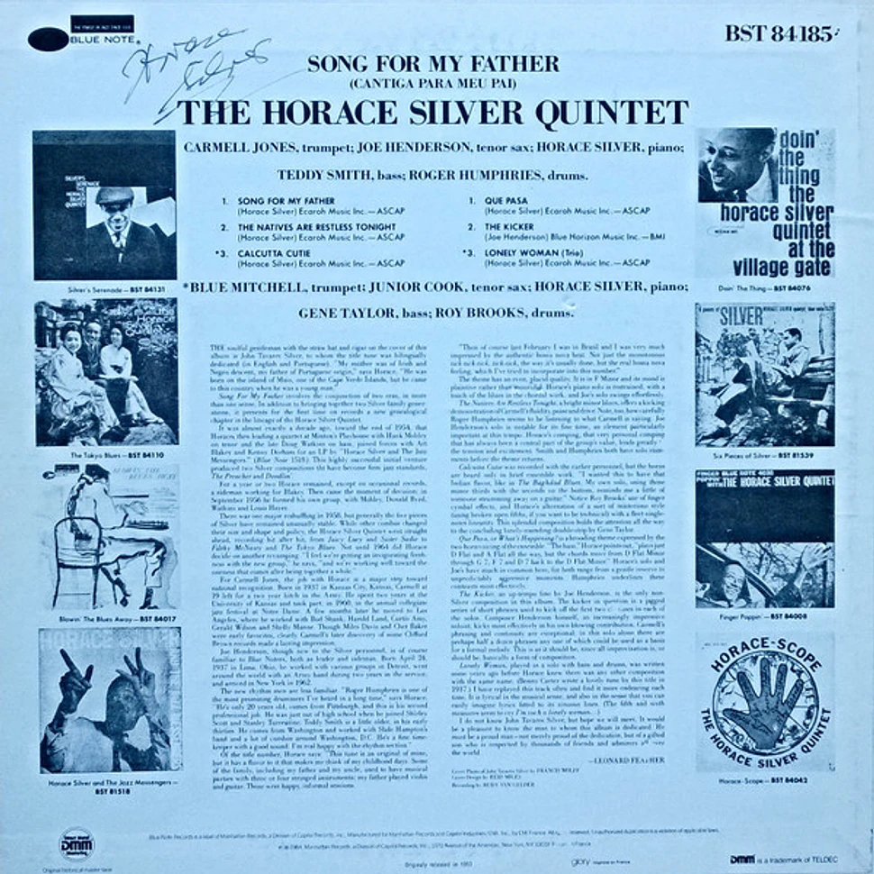 The Horace Silver Quintet - Song For My Father (Cantiga Para Meu Pai)