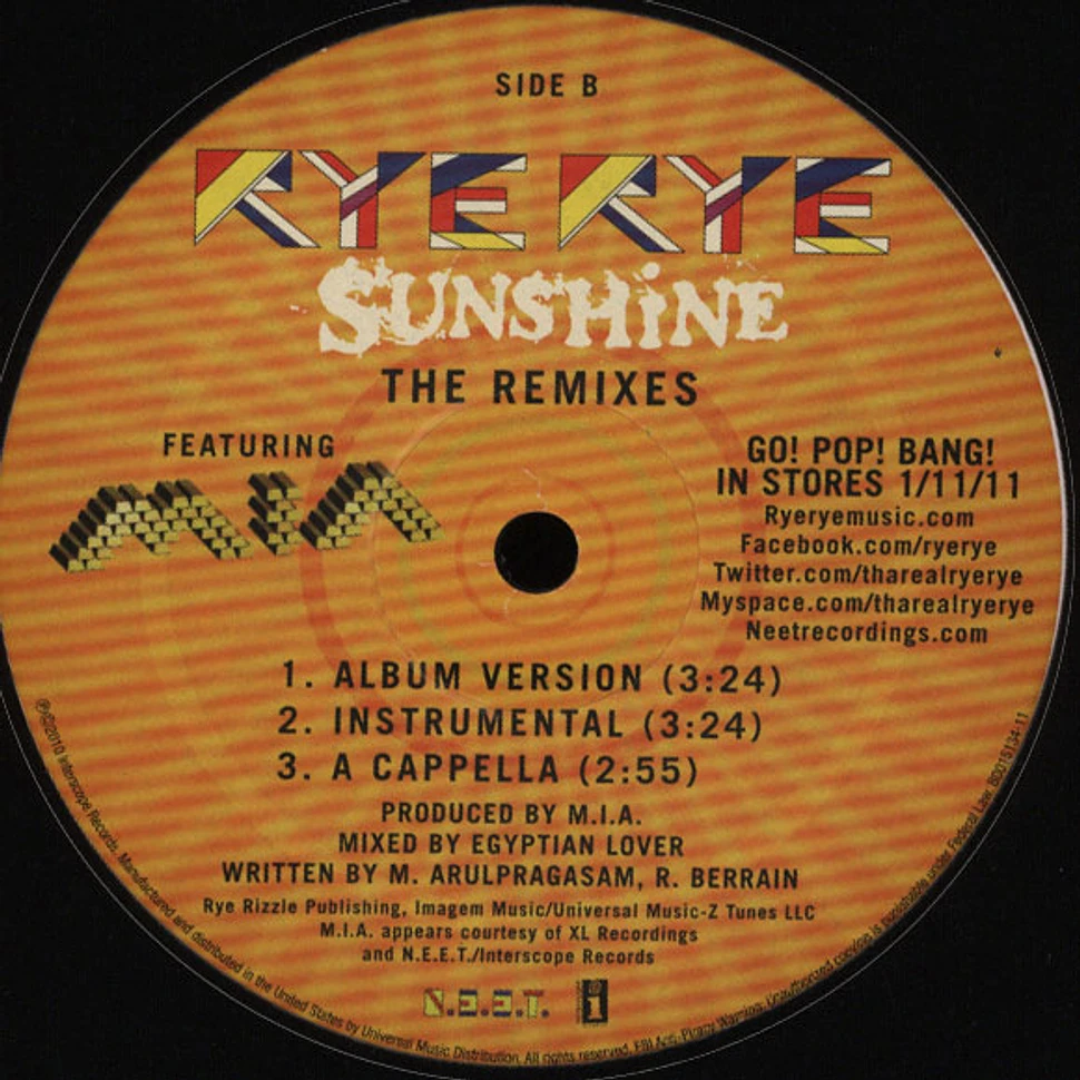 Rye Rye - Sunshine Remixes feat. M.I.A.