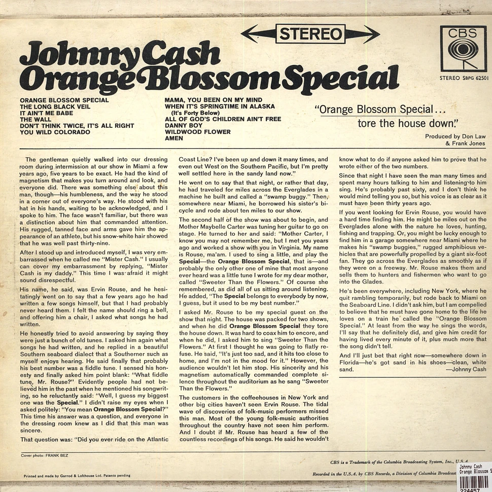 Johnny Cash - Orange Blossom Special