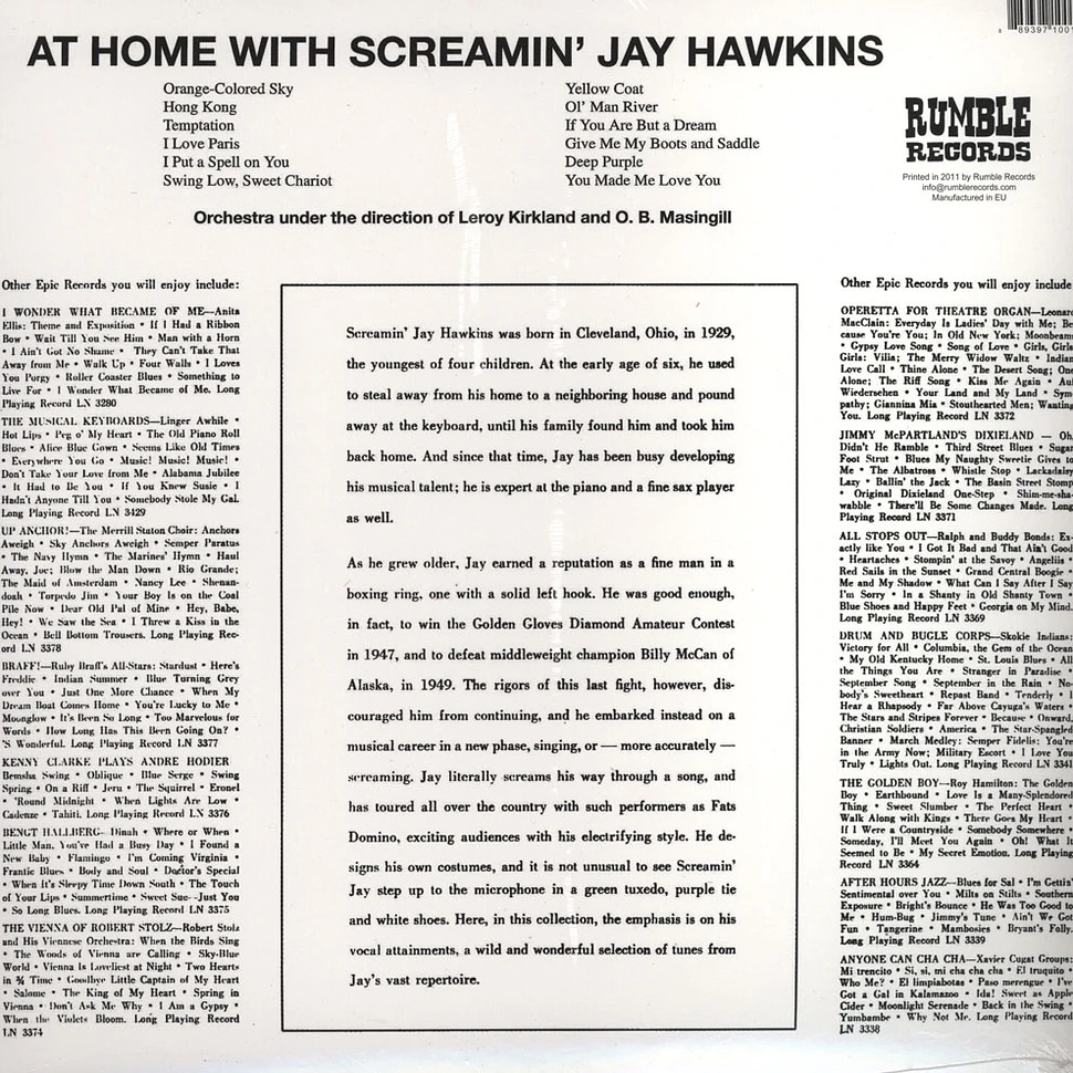 Screamin Jay Hawkins - At Home With Screamin Jay Hawkins