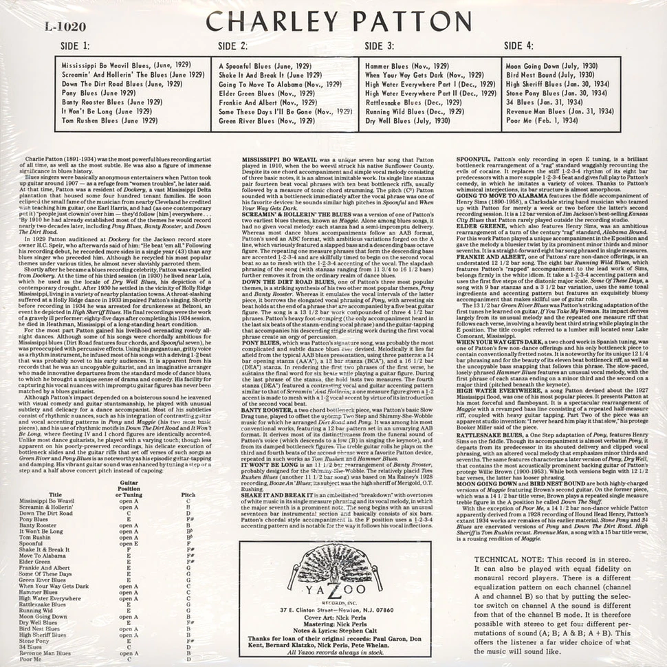 Charley Patton - Founder Of The Delta Blues