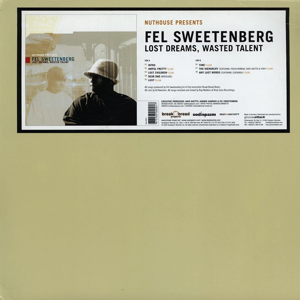 Fel Sweetenberg - Lost Dreams, Wasted Talent