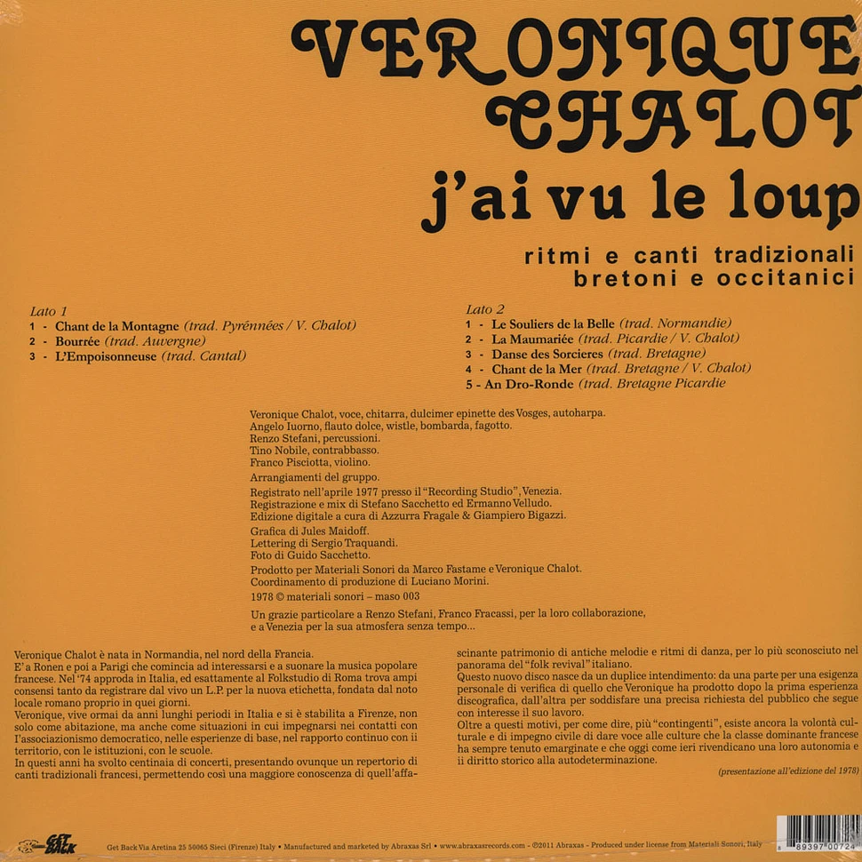 Veronique Chalot - J'ai Vu Le Loup