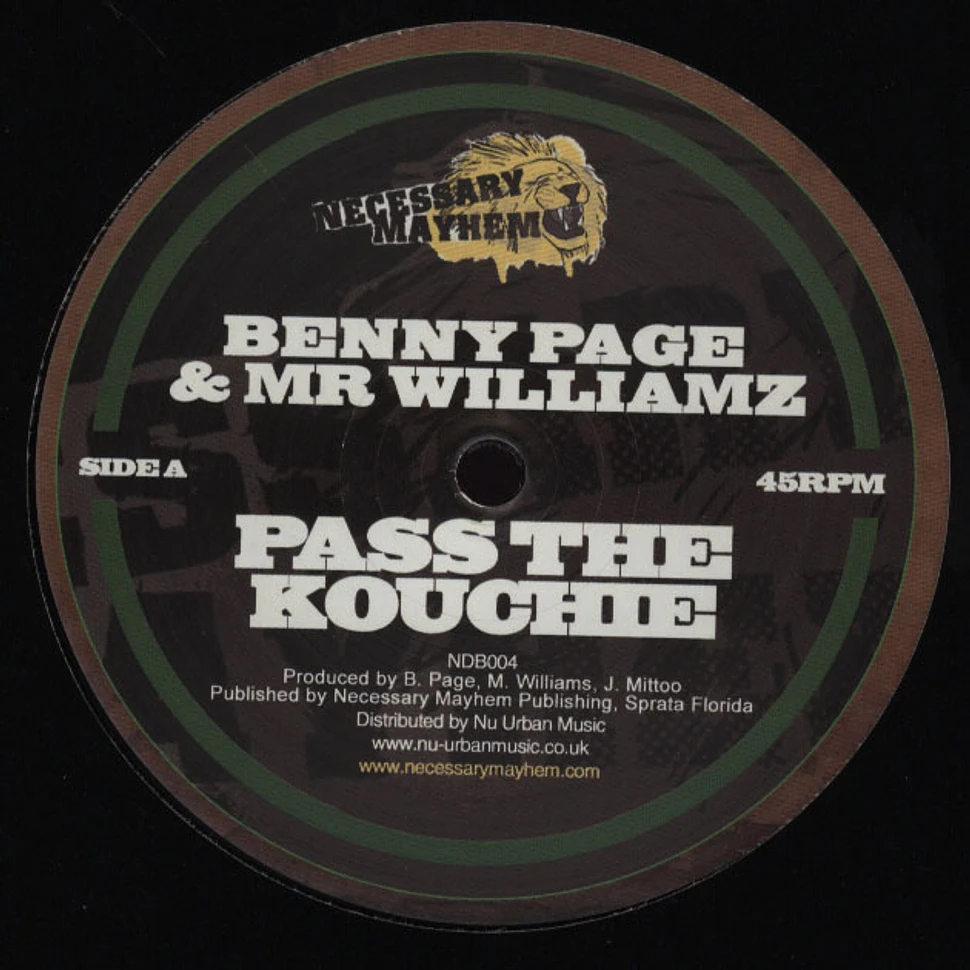 Benny Page & Mr Williamz / Serial Killa & Mr Williamz - Pass The Kouchie / Ganja Smokin