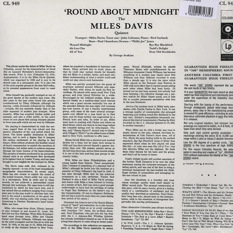 The Miles Davis Quintet - Round About Midnight