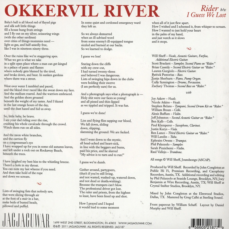 Okkervil River - Rider / I Guess We Lost