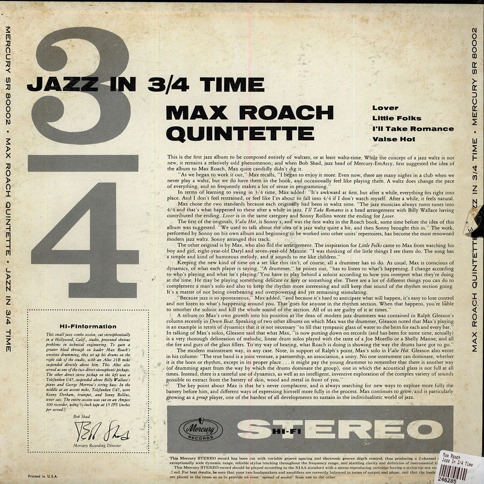 Max Roach - Jazz In 3/4 Time