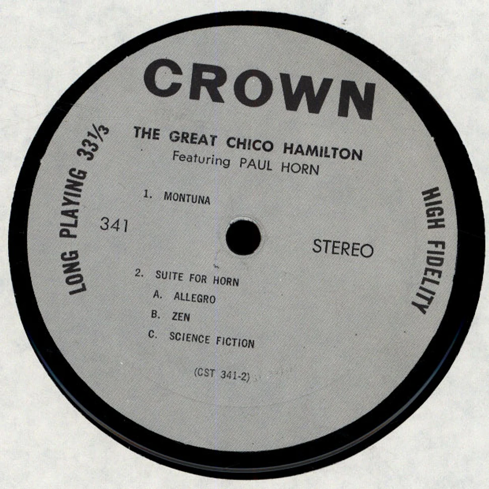 Chico Hamilton Featuring Paul Horn - The Great Chico Hamilton Featuring Paul Horn