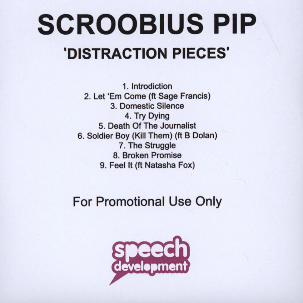 Scroobius Pip - Distraction Pieces