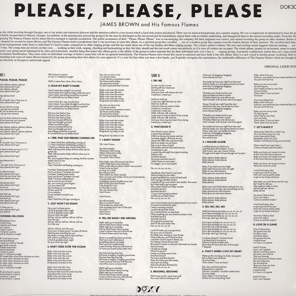 James Brown & His Famous Flames - Please, Please, Please