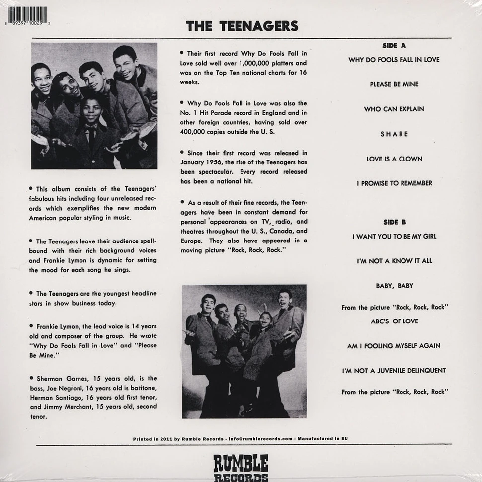 Frankie Lymon & The Teenagers - The Teenagers Feat. Frankie Lymon