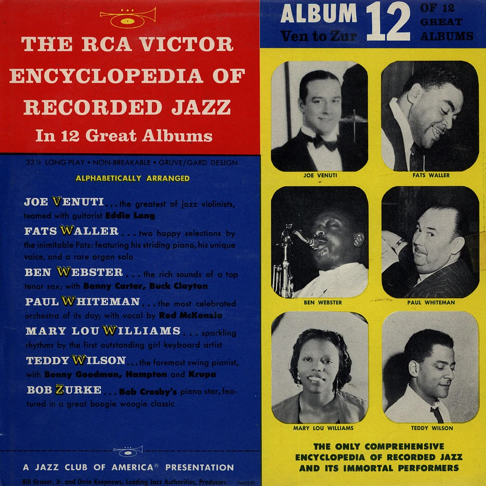 V.A. - The RCA Victor Encyclopedia Of Record Jazz - Album 12 - Ven-Zur