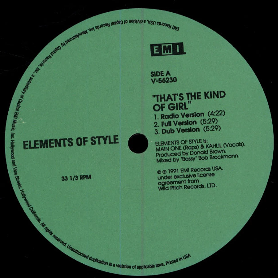 Elements Of Style - That's The Kind Of Girl / Walking In Harmony