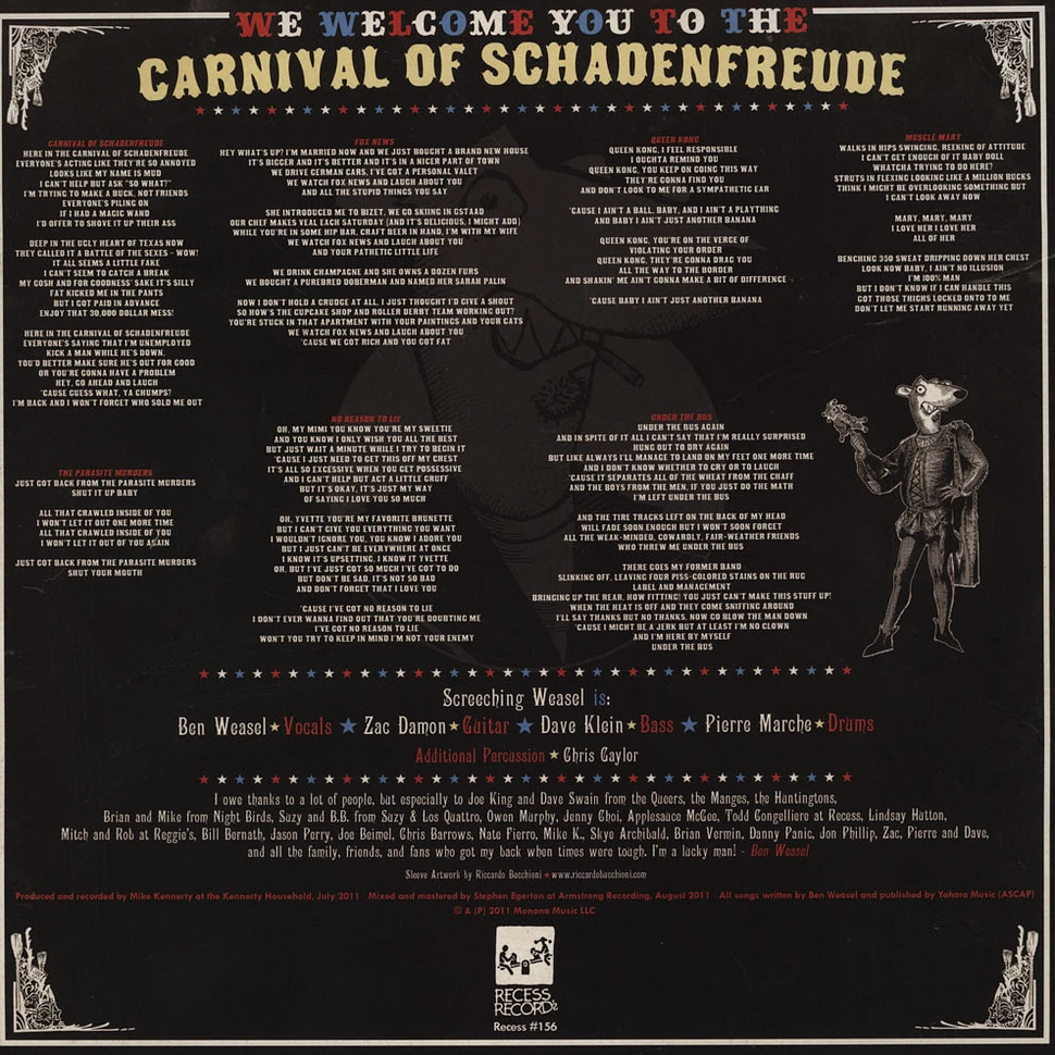 Screeching Weasel - Carnival Of Schadensfreude