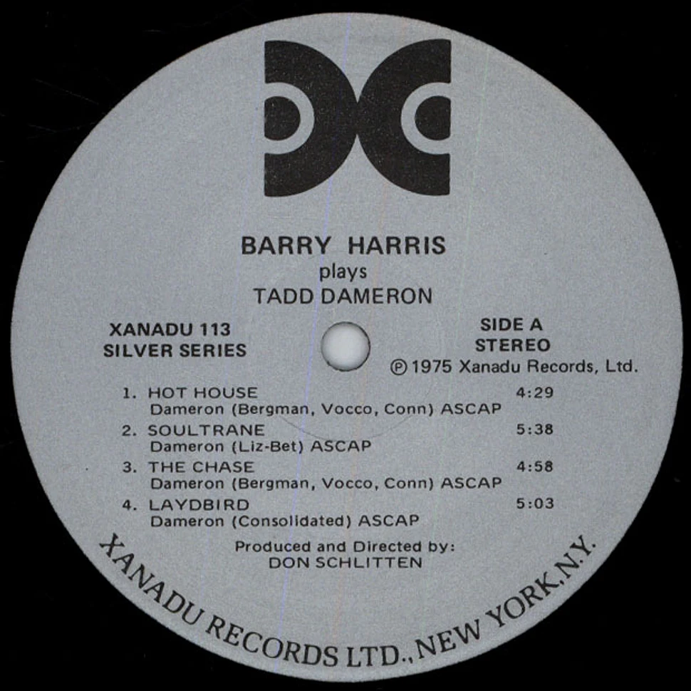 Barry Harris - Barry Harris Plays Tadd Dameron