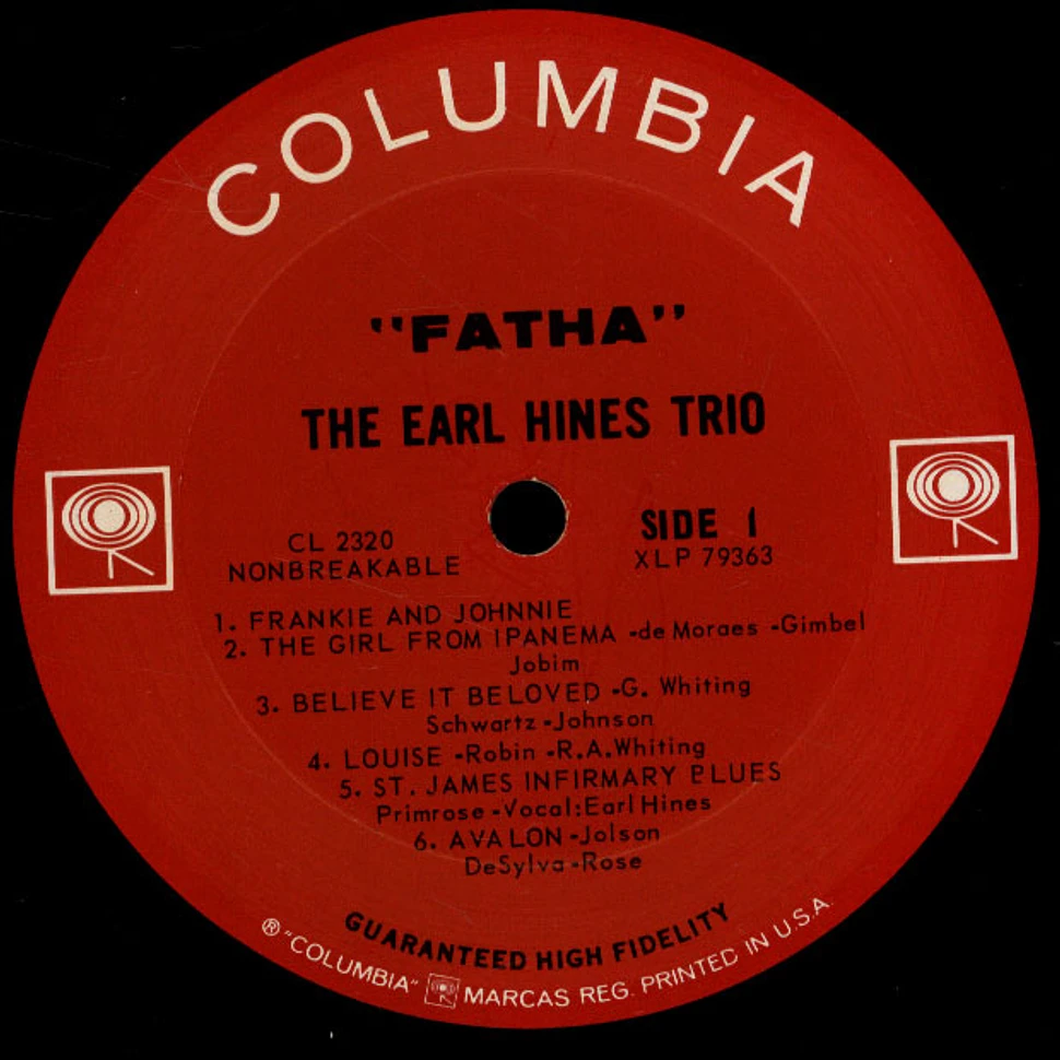 The New Earl Hines Trio - Fatha
